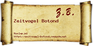 Zeitvogel Botond névjegykártya